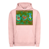 Pigment Salmon peace love lab tech Urban Hoodie - TumblerDesignByShophia