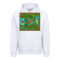White peace love lab tech Urban Hoodie - TumblerDesignByShophia