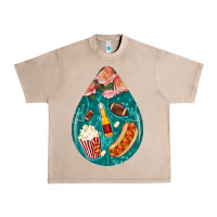 French Oak american football and western roses teardrop Urban Heavy Tee - BundleAndBundleShop