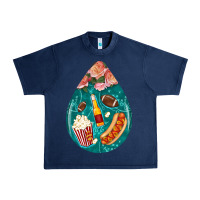 Navy american football and western roses teardrop Urban Heavy Tee - BundleAndBundleShop