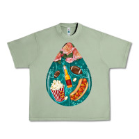 Oil Green american football and western roses teardrop Urban Heavy Tee - BundleAndBundleShop