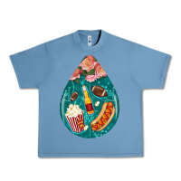 Pebble Blue american football and western roses teardrop Urban Heavy Tee - BundleAndBundleShop