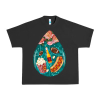 Pigment Black american football and western roses teardrop Urban Heavy Tee - BundleAndBundleShop
