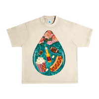 American Football And Western Roses Teardrop Urban Heavy Tee | Teevron