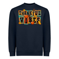 Navy thankful vibes Heavyweight Sweatshirt - FaDigitalArtStudio