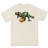 Bone T-Rex dinosaur holding a taco Premium Tee - RanaPortraitStore