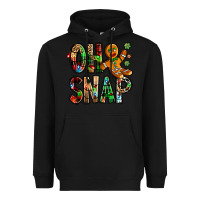 Black Oh snap Christmas Heavyweight Hoodie - NancyCooperArtShop