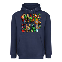 Navy Oh snap Christmas Heavyweight Hoodie - NancyCooperArtShop