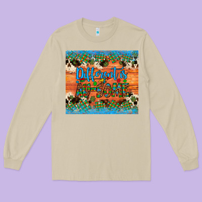 Different Is Au Some Autism Awareness Cowhide Leopard Tumbler Long Sleeve Tee Designed By Artiststas