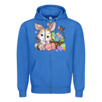 True Royal easter bunny Zipper Hoodie - MaliasSmallBusiness
