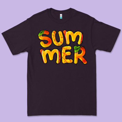 Summer Mango Premium Tee Designed By Barkaloodesign