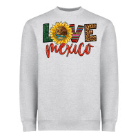 Heather Grey love mexico Heavyweight Sweatshirt - HRA Design Shop