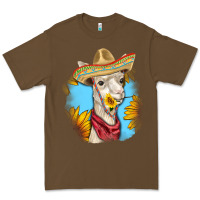 Cacao Sombrero Llama Premium Tee - RanaPortraitStore
