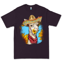 Plum Sombrero Llama Premium Tee - RanaPortraitStore