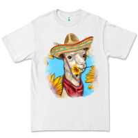 White Sombrero Llama Premium Tee - RanaPortraitStore