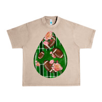 French Oak american football and western roses teardrop Urban Heavy Tee - BundleAndBundleShop