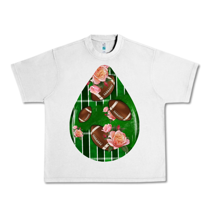 American Football And Western Roses Teardrop Urban Heavy Tee by BundleAndBundleShop | Teevron