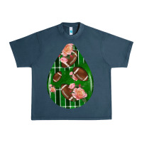 Midnight Navy american football and western roses teardrop Urban Heavy Tee - BundleAndBundleShop