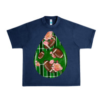 Navy american football and western roses teardrop Urban Heavy Tee - BundleAndBundleShop