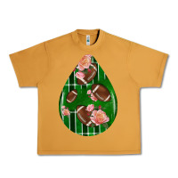 Peanut Butter american football and western roses teardrop Urban Heavy Tee - BundleAndBundleShop