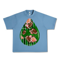 Pebble Blue american football and western roses teardrop Urban Heavy Tee - BundleAndBundleShop