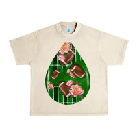 Sandshell american football and western roses teardrop Urban Heavy Tee - BundleAndBundleShop