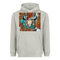 Moon Dust Western with bull skull Heavyweight Hoodie - NancyCooperArtShop