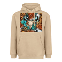 Mushroom Western with bull skull Heavyweight Hoodie - NancyCooperArtShop