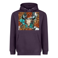 Plum Western with bull skull Heavyweight Hoodie - NancyCooperArtShop