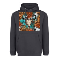 Smoke Western with bull skull Heavyweight Hoodie - NancyCooperArtShop