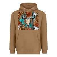 Toasted Coconut Western with bull skull Heavyweight Hoodie - NancyCooperArtShop