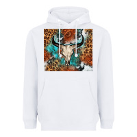 White Western with bull skull Heavyweight Hoodie - NancyCooperArtShop