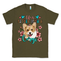 Army Green life is better with a corgi Classic Tee - Jasminsmagicworld