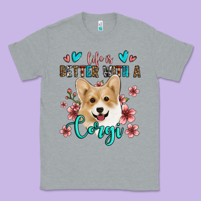 Life Is Better With A Corgi Classic Tee Designed By Jasminsmagicworld