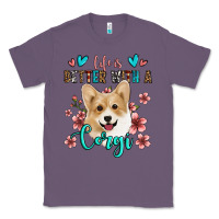 Lavender life is better with a corgi Classic Tee - Jasminsmagicworld
