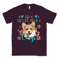 Plum life is better with a corgi Classic Tee - Jasminsmagicworld