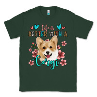 Sports Green life is better with a corgi Classic Tee - Jasminsmagicworld