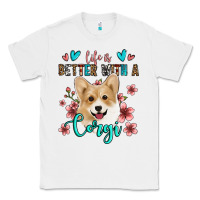 White life is better with a corgi Classic Tee - Jasminsmagicworld