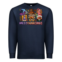 Navy hallothanksmas gnomies bbs Premium Sweatshirt - BundleAndBundleShop