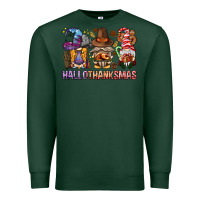 Sports Green hallothanksmas gnomies bbs Premium Sweatshirt - BundleAndBundleShop