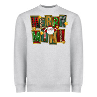 Heather Grey Christmas merry mini Heavyweight Sweatshirt - FaDigitalArtStudio
