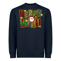 Navy Christmas merry mini Heavyweight Sweatshirt - FaDigitalArtStudio