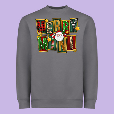 Christmas Merry Mini Heavyweight Sweatshirt Designed By Fadigitalartstudio