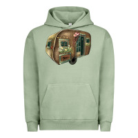 Pigment Oil Green Caravan Urban Hoodie - HowdyJamesFarm