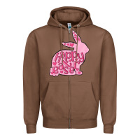 Chestnut happy easter rabbit Zipper Hoodie - MaliasSmallBusiness