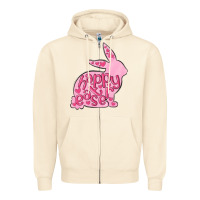 Sandshell happy easter rabbit Zipper Hoodie - MaliasSmallBusiness