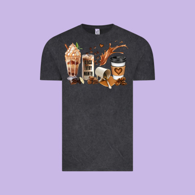 Black Every Month Melanin Coffee Cups Vintage Tee Designed By Jahusdesignshop
