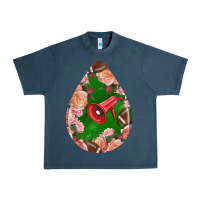 Midnight Navy american football and western roses teardrop Urban Heavy Tee - BundleAndBundleShop