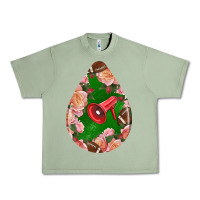 Oil Green american football and western roses teardrop Urban Heavy Tee - BundleAndBundleShop
