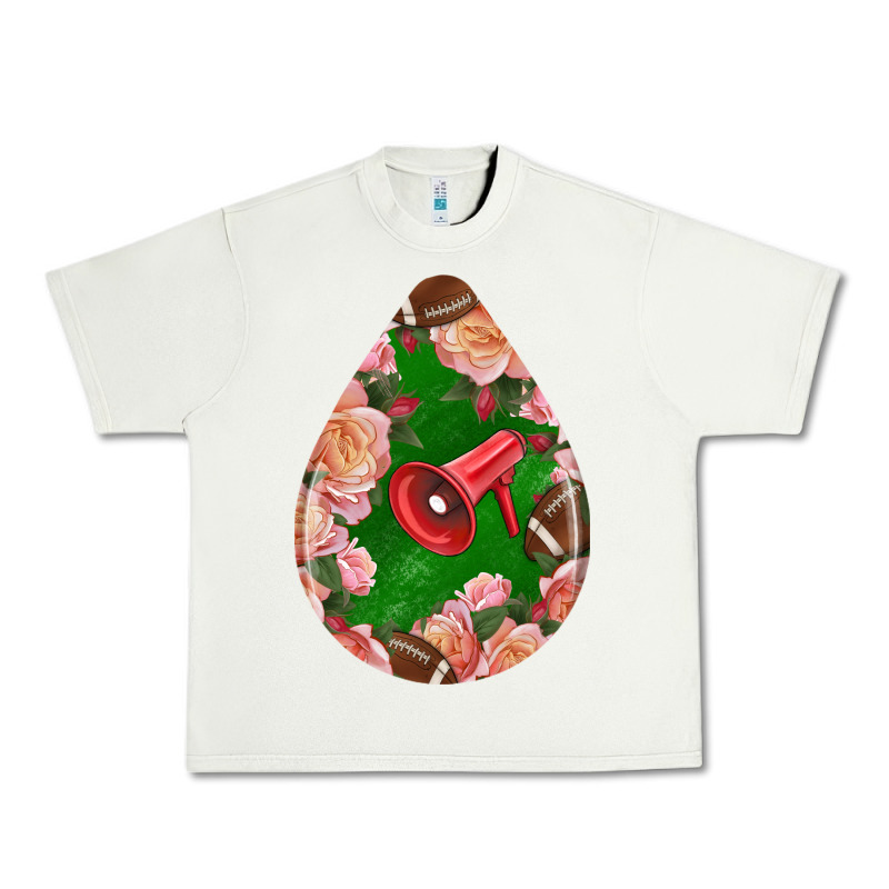 American Football And Western Roses Teardrop Urban Heavy Tee by BundleAndBundleShop | Teevron